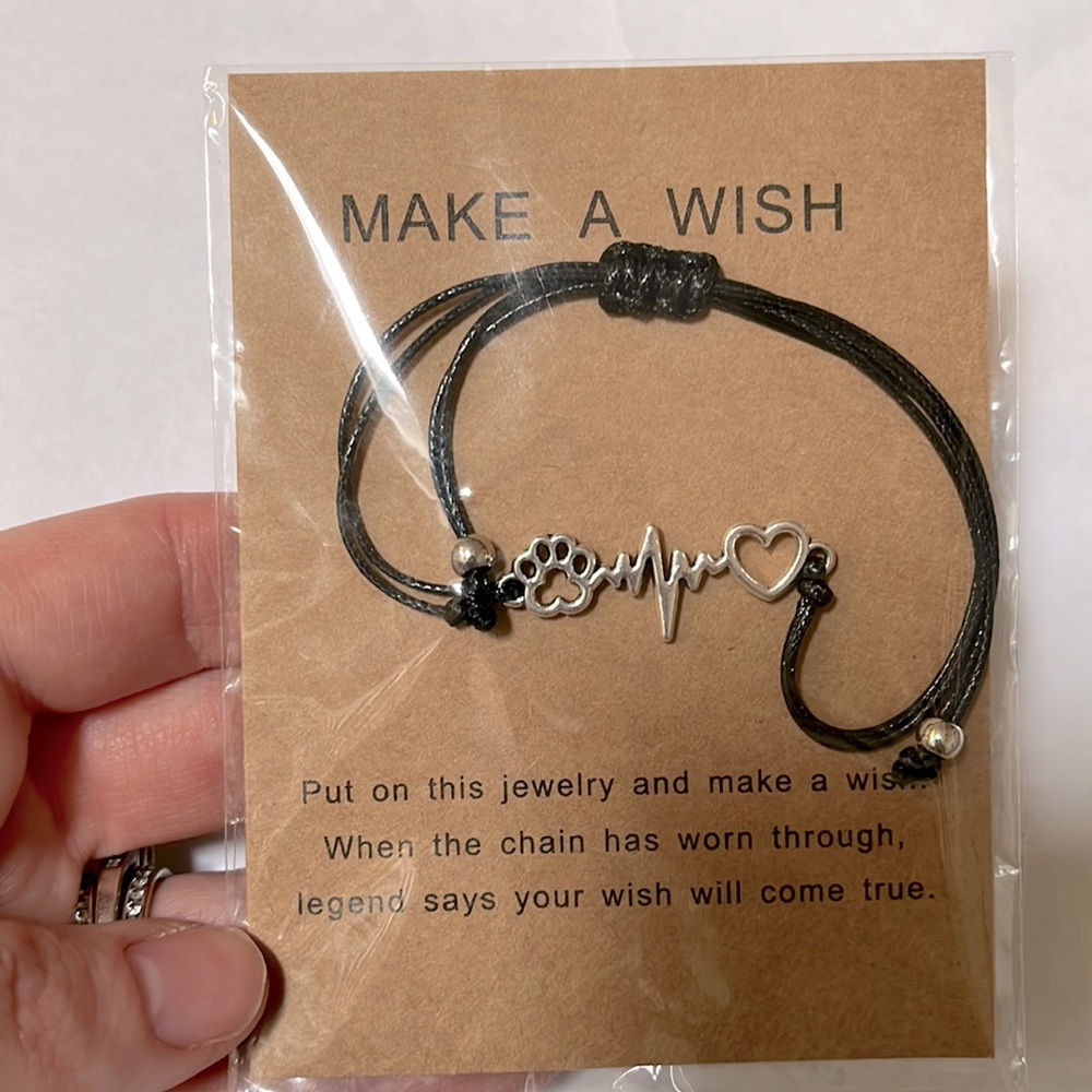 Make a wish paw print bracelet